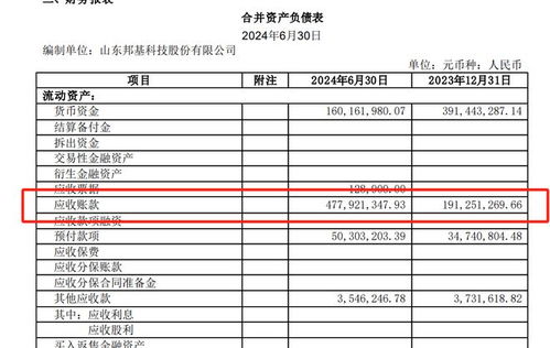 邦基科技2024上半年财报解析 增收不增利背后的应收账款隐忧